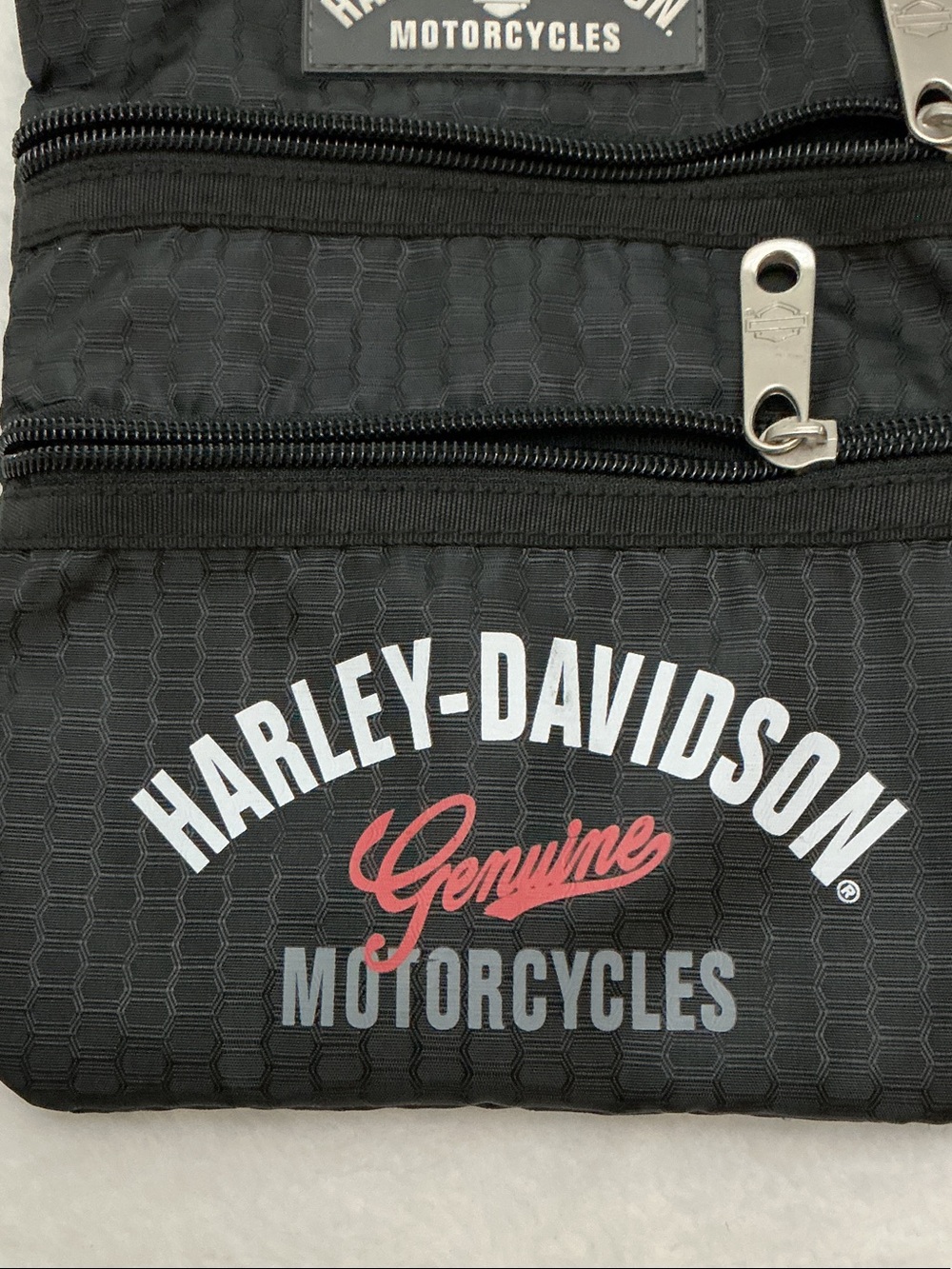 Harley-Davidson Black Crossbody Pouch with White & Red Logo - Picture 6 of 8